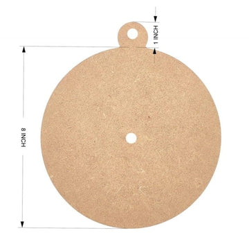 Mdf 8" Round Hanging Clock Base