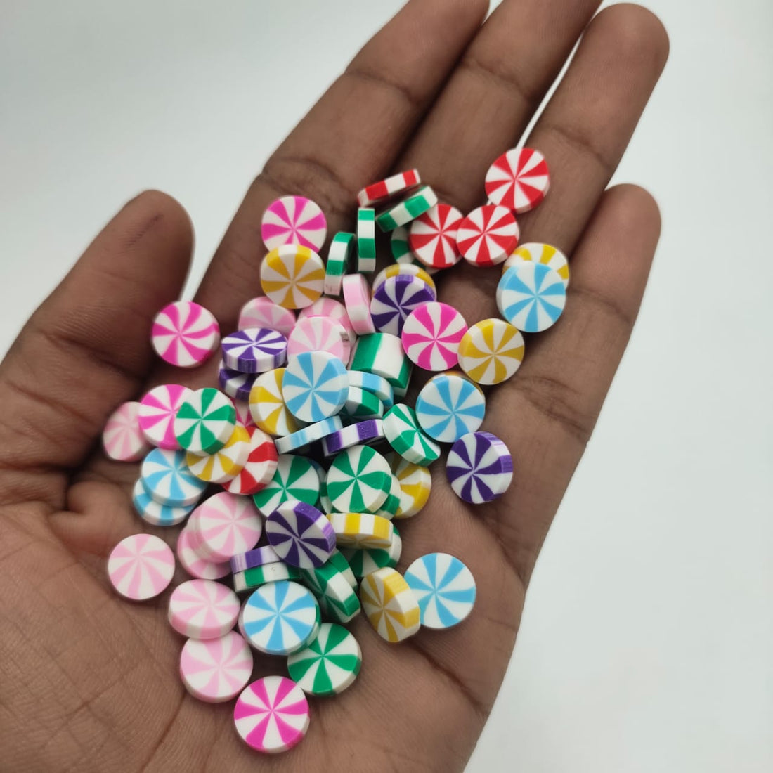 Polymer Shaker Fillers- Candy Slices- Large