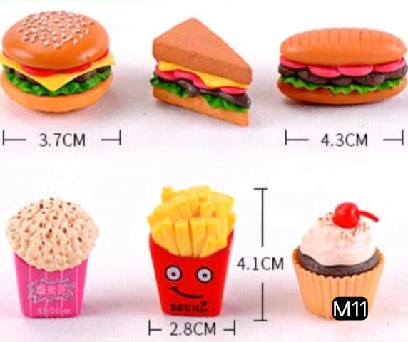 Fast Food Miniatures- Set of 6 Pcs