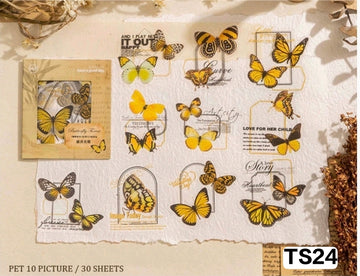 Transparent Sticker Cutouts-Butterfly Forest- Yellow