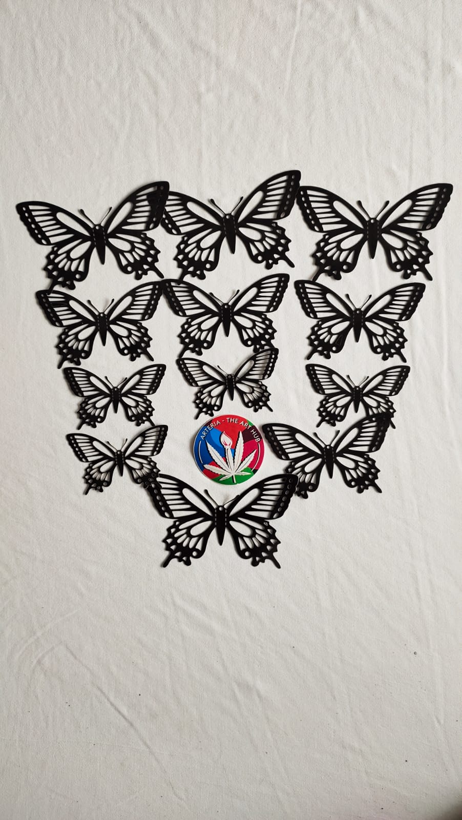 Black 3D Butterfly Cutouts