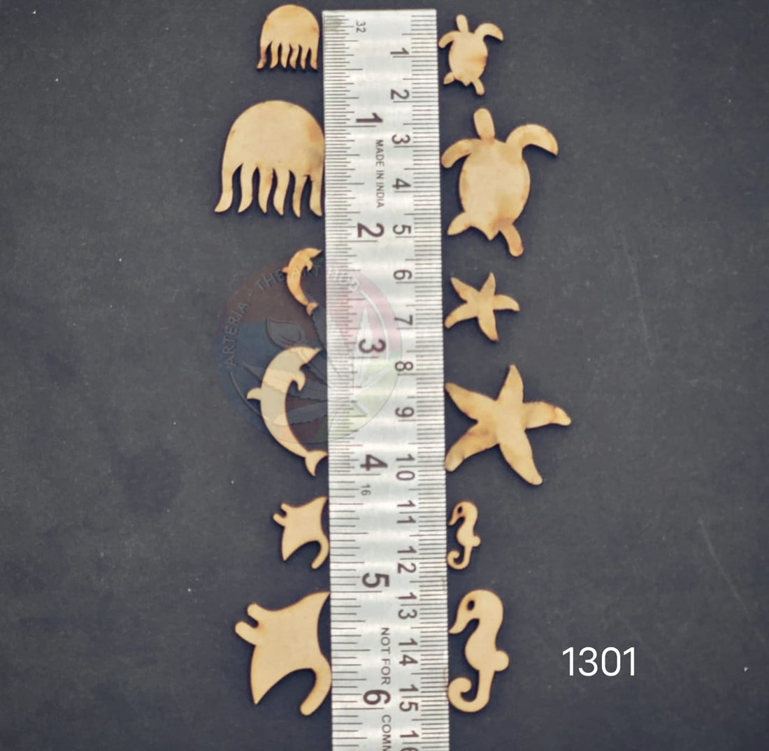 MDF Sea creatures 12 pc