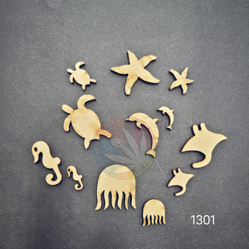 MDF Sea creatures 12 pc