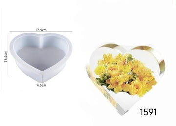 50 mm Deep Cast Heart Mould