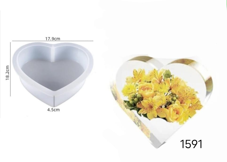 50 mm Deep Cast Heart Mould