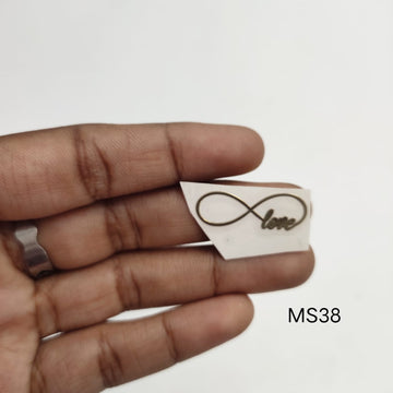 Metal sticker- Infinity Love Small- 2Pc