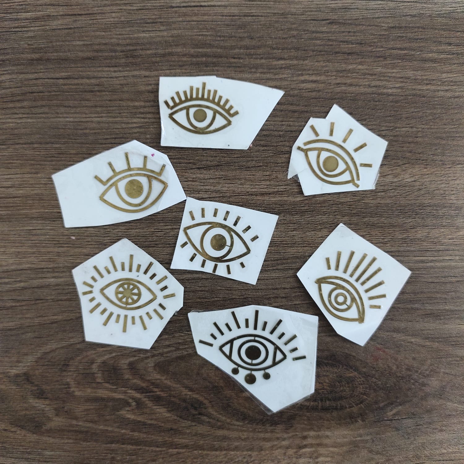 Metal sticker- Evil Eyes - 7 Pc Set