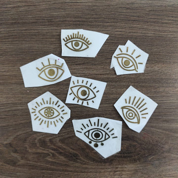 Metal sticker- Evil Eyes - 7 Pc Set