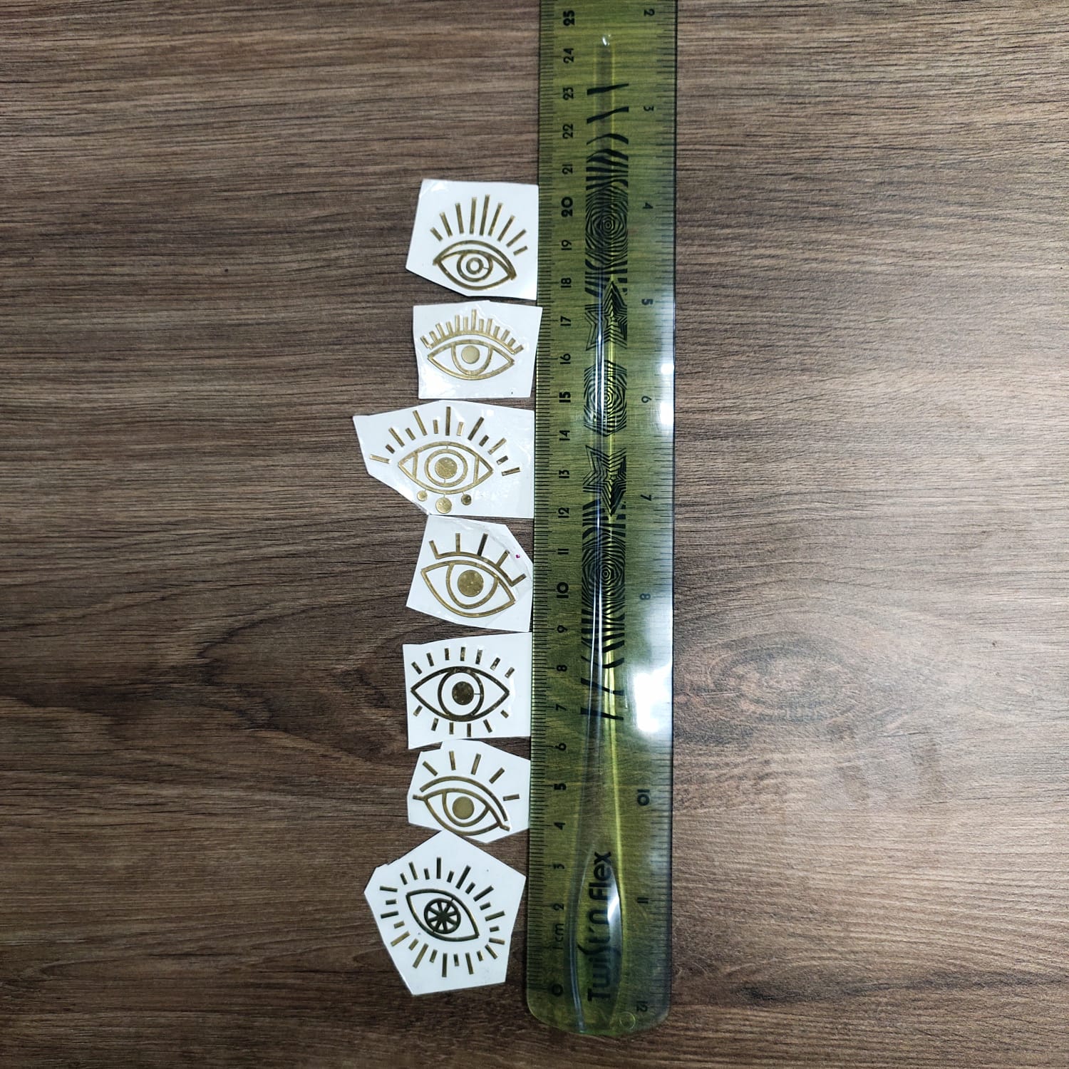 Metal sticker- Evil Eyes - 7 Pc Set