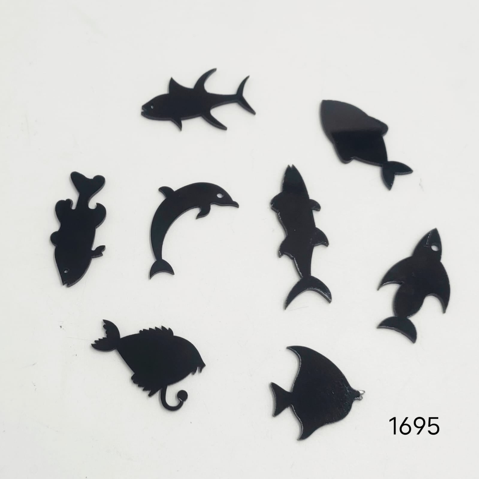 Acrylic  Sea creatures 8 pc