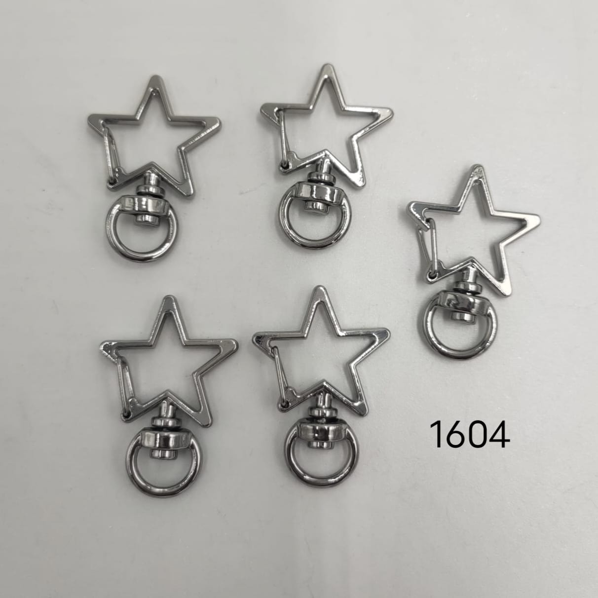 Designer Lobster Rings 10 Pcs Silver - Stars