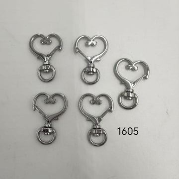 Designer Lobster Rings 10 Pcs Silver - Hearts