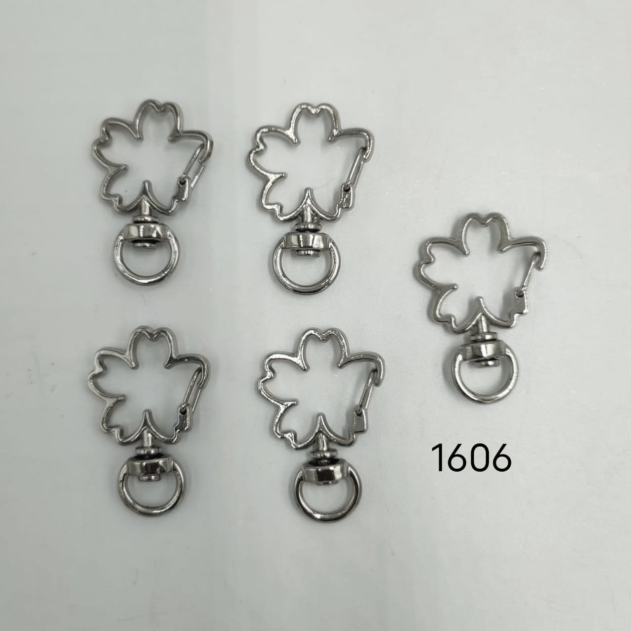Designer Lobster Rings 10 Pcs silver - Flowers