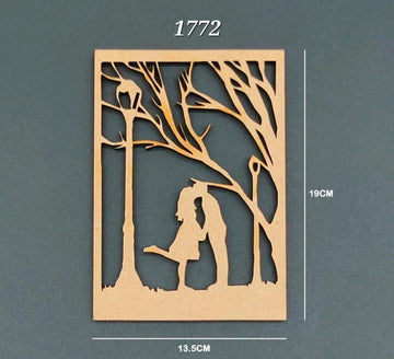 MDF Portrait Cutout of a Couple