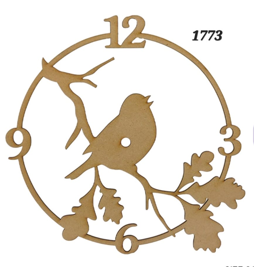 MDF Bird Clock cutout