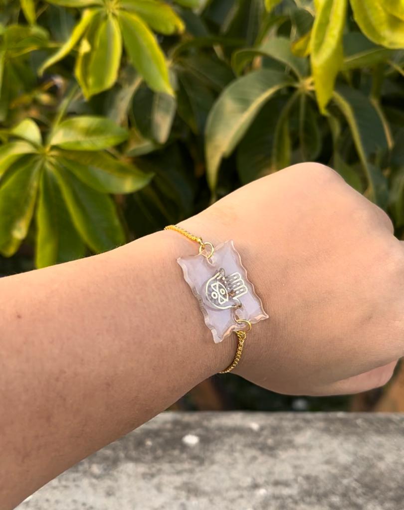 Transparent Acrylic  Bracelet And Rakhi Cutouts10 Pcs