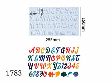 Cursive  Alphabets Mould with holes