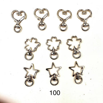 Designer Lobster Rings 10 Pcs Silver