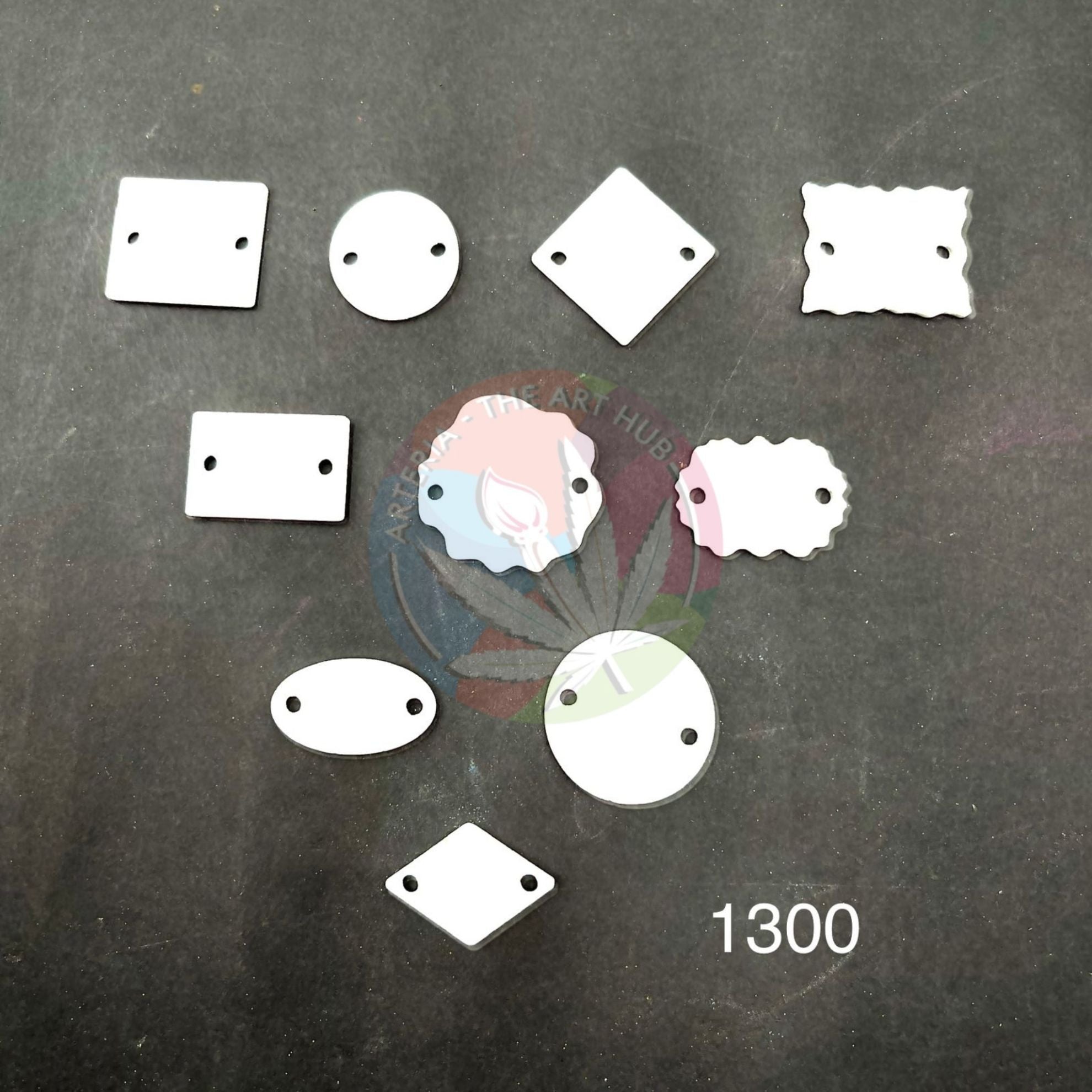 White Acrylic  Bracelet And Rakhi Cutouts 10 Pcs