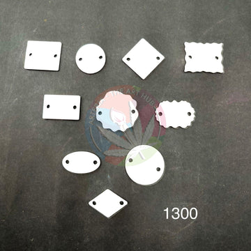 White Acrylic  Bracelet And Rakhi Cutouts 10 Pcs