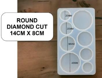4 x 2 Round diamond cut mould