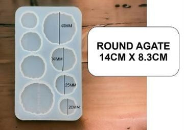 4 x 2 Round agate mould