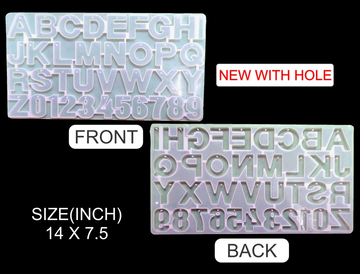 Alphabets mould with holes [Back pouring]