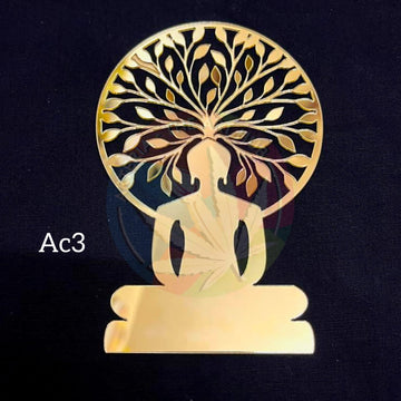 Acrylic Cutout - Kalpavriksha - Bhagwaan with Tree