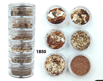 6 in 1 Glitter & Chunks CHAMPAGNE