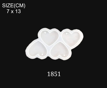4 in 1 Heart Keychain & Pendant mould