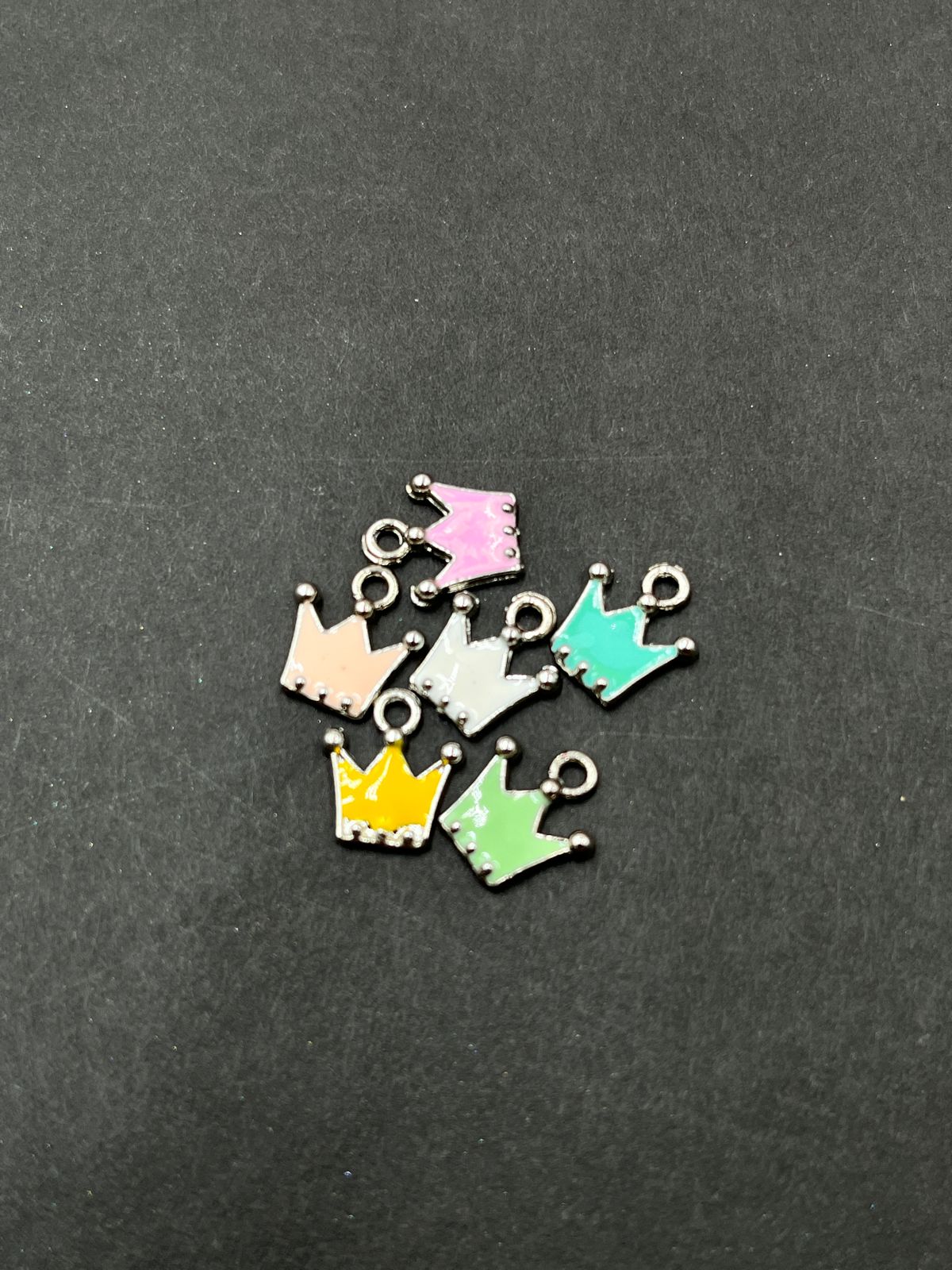 Metal Charms Crown Silver