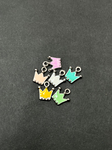 Metal Charms Crown Silver