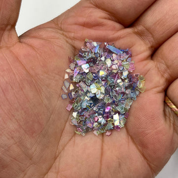 Rainbow glass chips - Multi