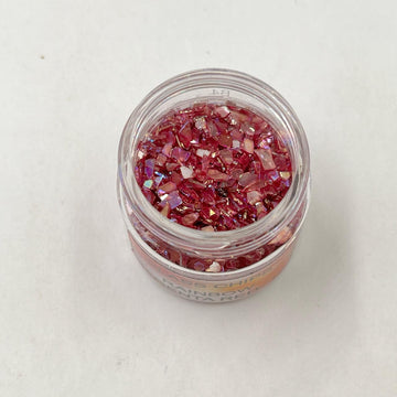 Rainbow glass chips - Magenta Red