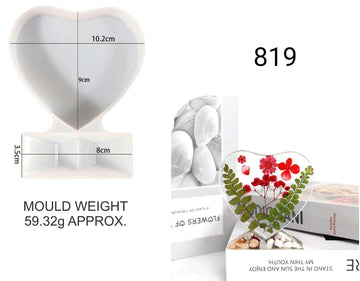 Small Heart Photo Frame With Stand Mould