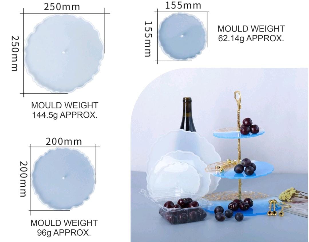 3 Tier Cup Cake Stand Mould Round