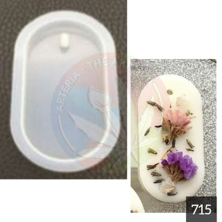 Keychain and wax Sachet  Mould - Oval