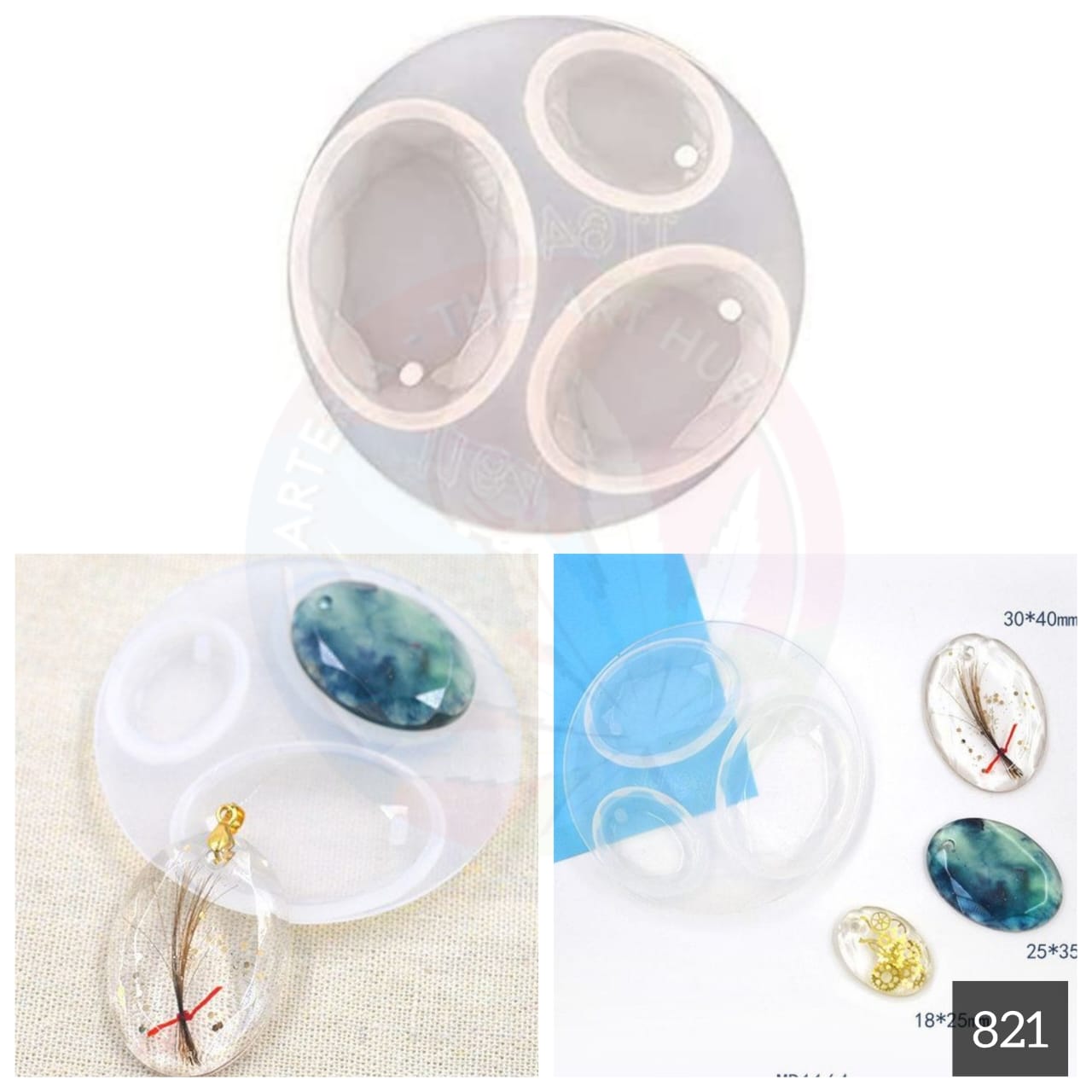 3 in 1 Oval jewellery mould