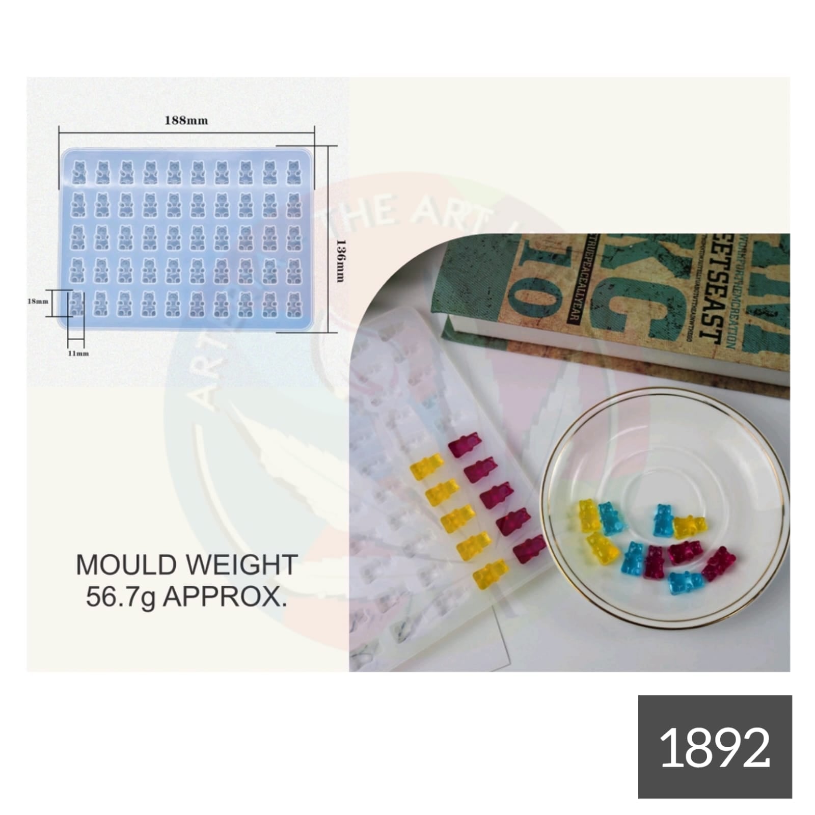 50 Cavity Bear Mould