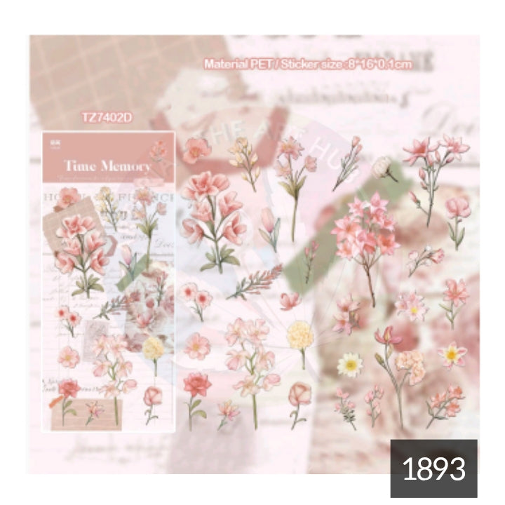 Floral Sticker Pack 0f 2- Peach