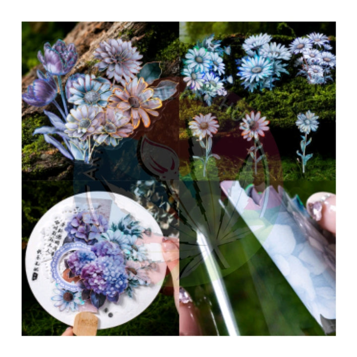 Bronzing Flower Stickers - White Daisies