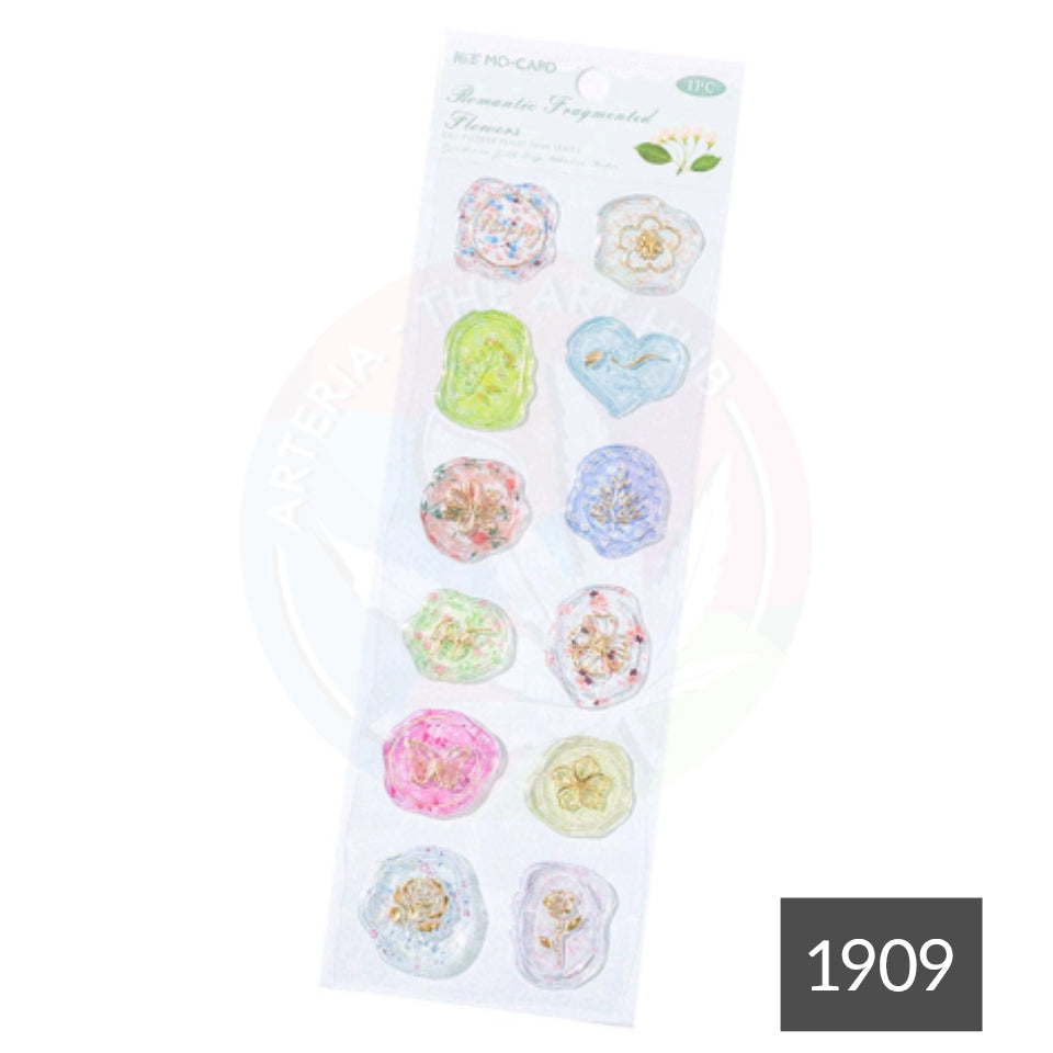 Bronzing  - Dried Flower Wax Seal Stickers
