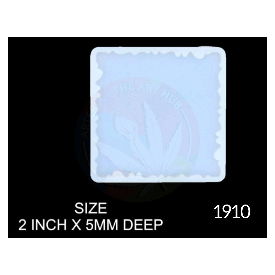 2" Agate Square Photo Keychain and Pendant Mould (Without Hole)