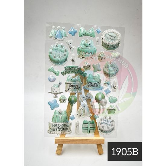 3D stickers - Happy birthday party theme