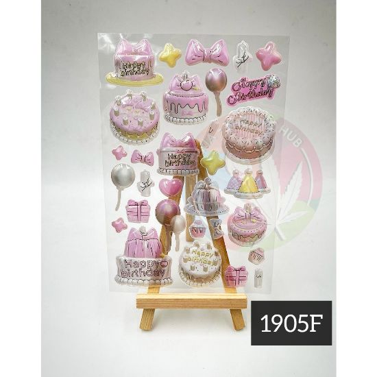 3D stickers - Happy birthday party theme