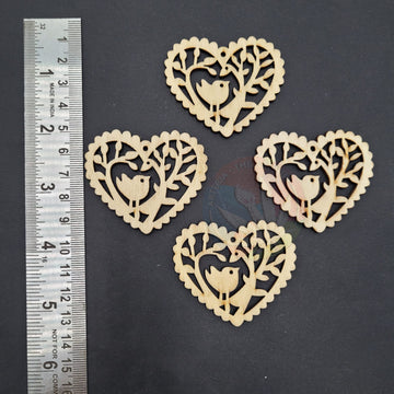 MDF Designer Heart with Bird