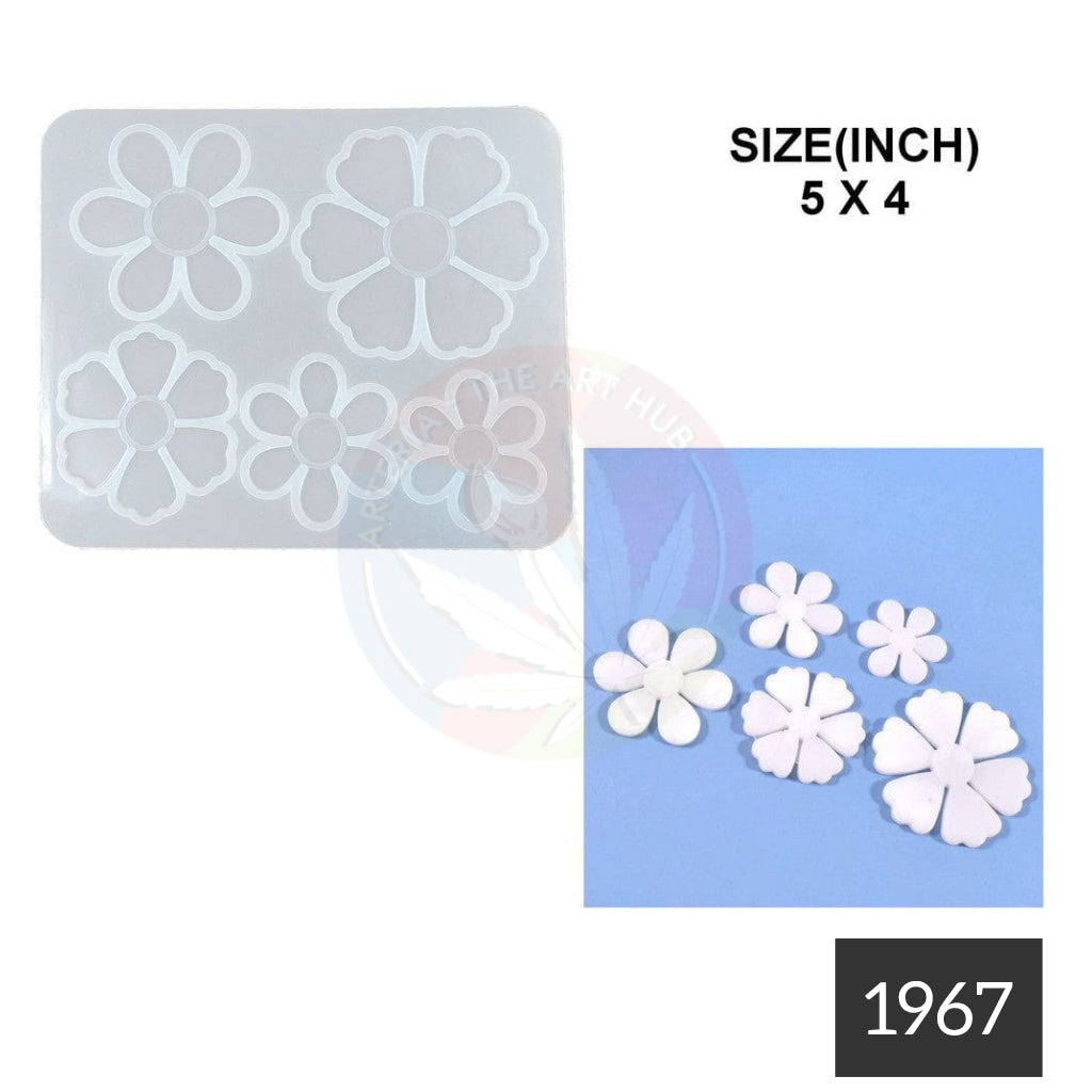 5 cavity flower mould