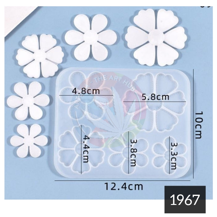 5 cavity flower mould