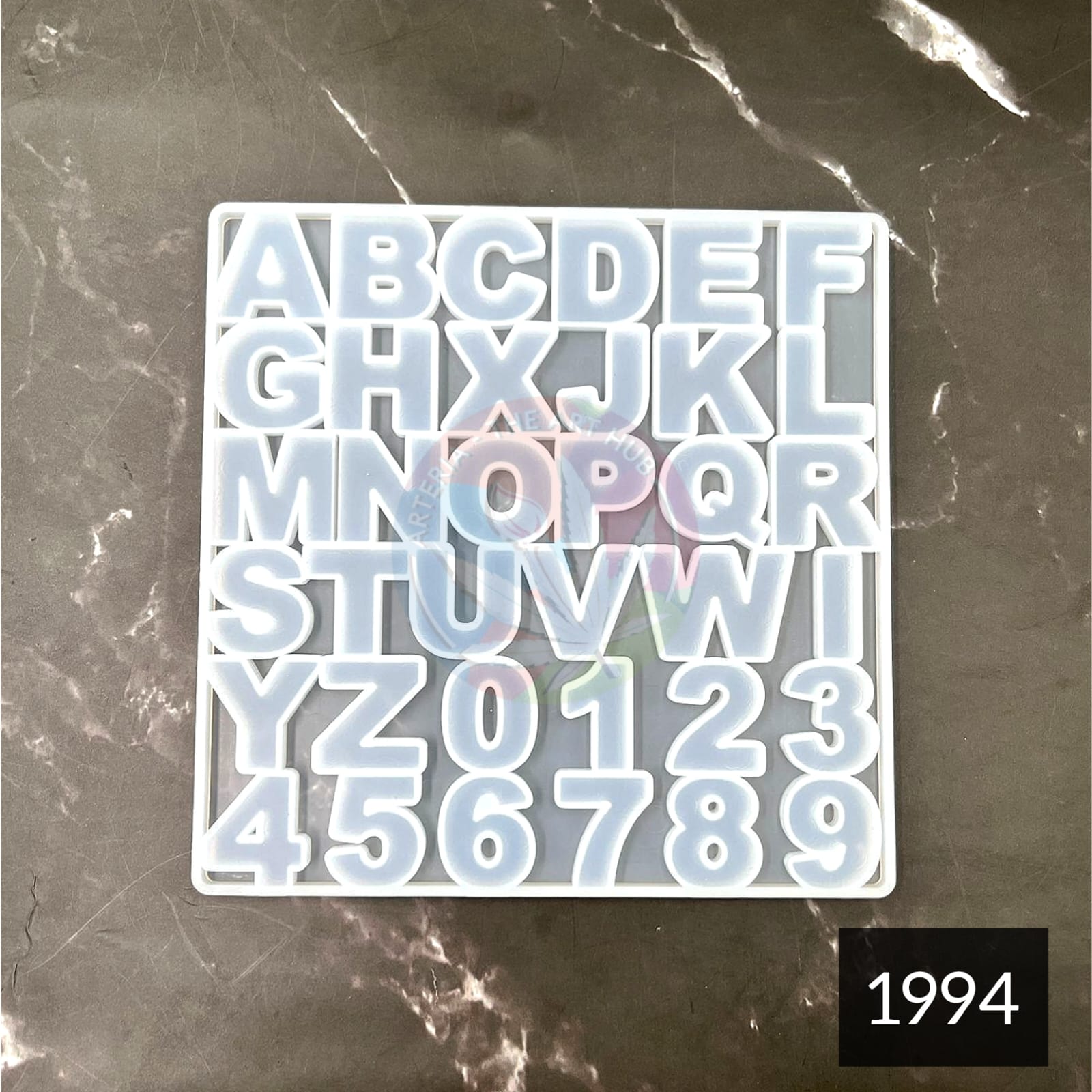 Plain Alphabets & Numbers Mould Without Holes