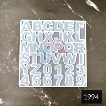 Plain Alphabets & Numbers Mould Without Holes